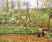 Camille Pissarro Women in the spring of the fence oil painting